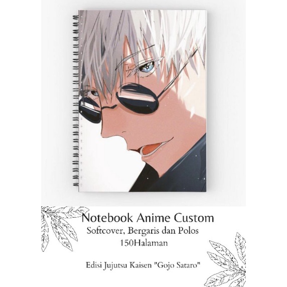 Jujutsu Kaisen Gojo Sataro Journal custom anime Notebook Size A5 Line