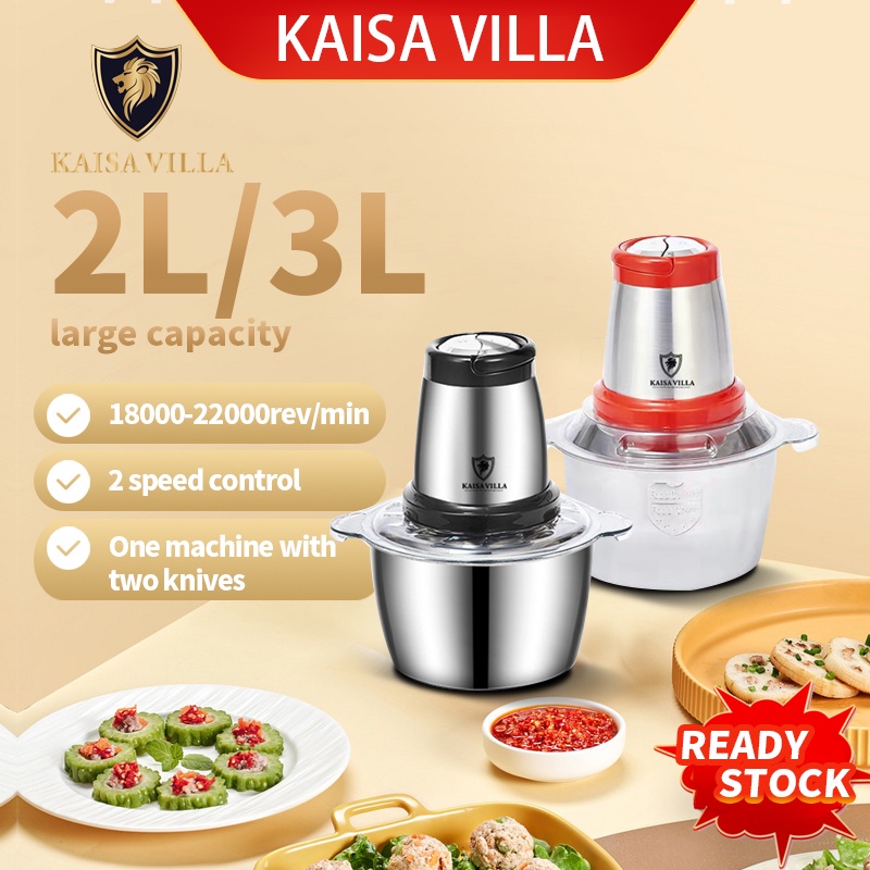 Kaisa Villa meat grinder electric 2L 3L chopper meat grinder blender