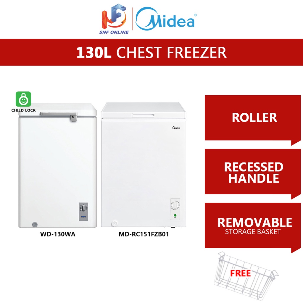 Midea Chest Freezer (130 L) WD130WA WD130WA MDRC151FZB01 Shopee