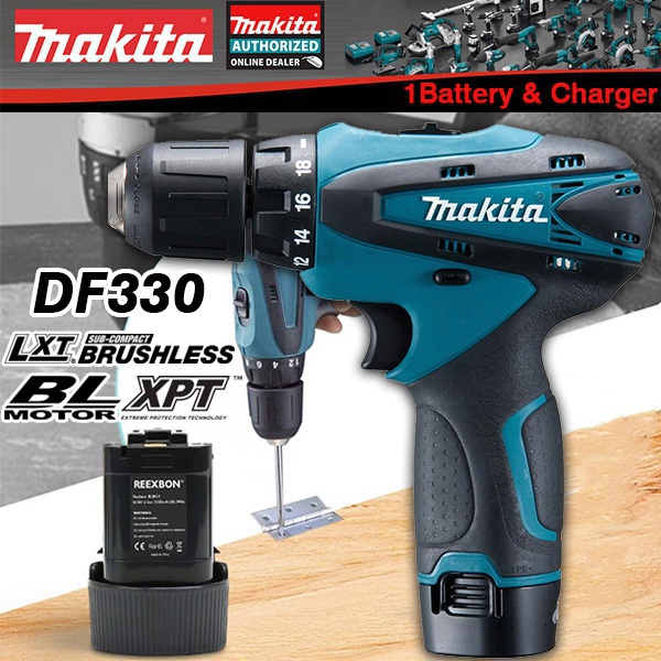 makita gratis accu actie 2023 2023 New Makita Df330 10.8V 1400Rpm Cordless Drill Driver 12V Lithium Battery Rechargeable Hand Drill Driver | Shopee Malaysia