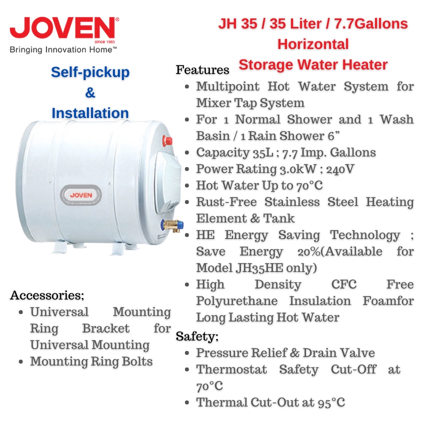 Joven / Storage Water Heater / Horizontal Storage Water Heater / JSH25