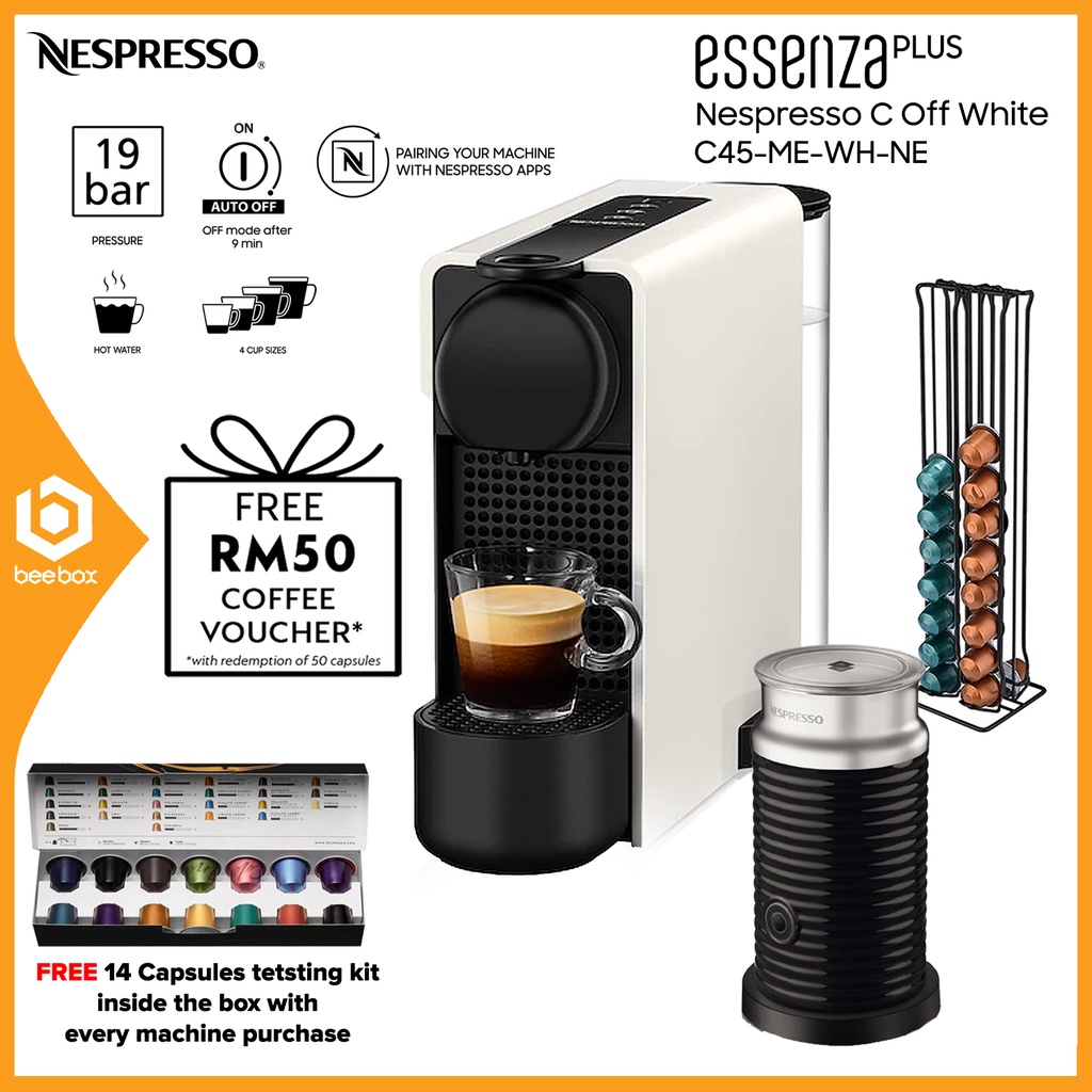 Nespresso C45MEWHNE Essenza Plus Fully Automatic Capsule Espresso