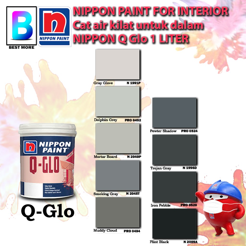 Nippon Paint QGlo Interior Collection 1 Liter Part 17 Shopee Malaysia