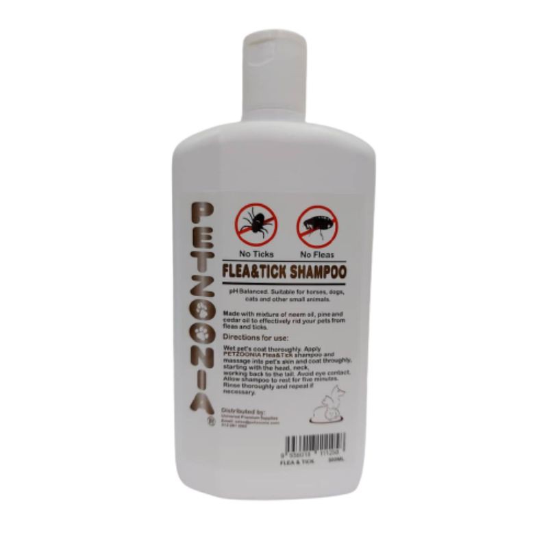 PETZOONIA Pets Flea & Tick Shampoo Syampu Kutu Kucing/Haiwan (500ML) Shopee Malaysia