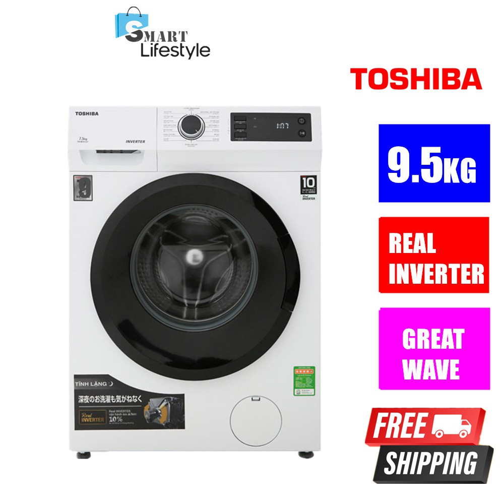 Toshiba Front Load Inverter Washing Machine (9.5kg) TWBK105S2M