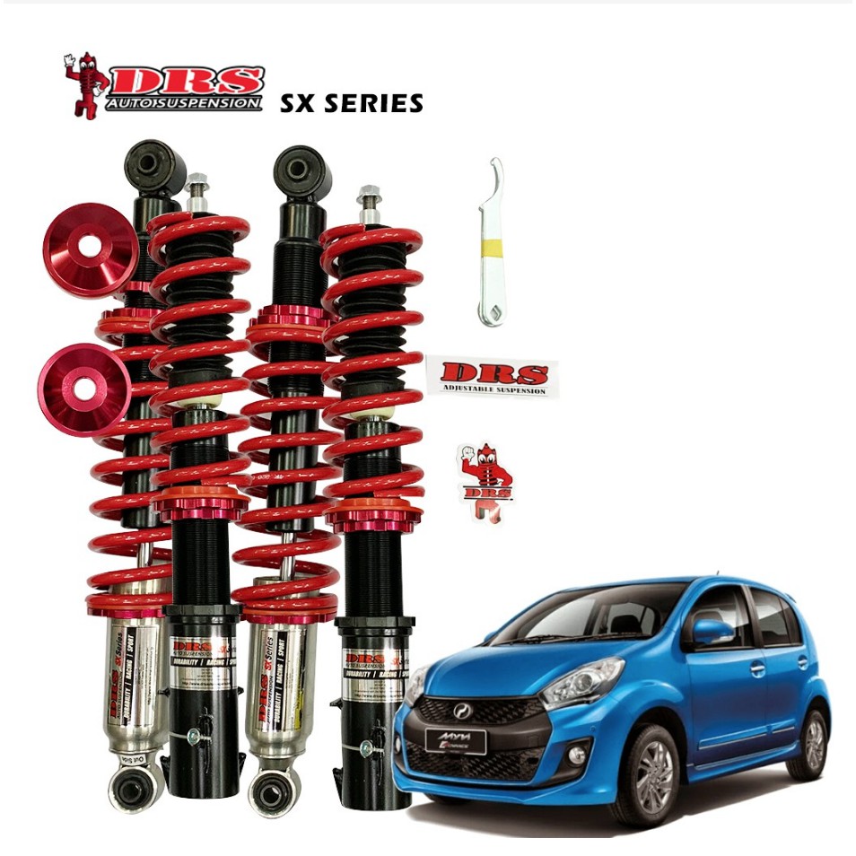 Adjustable PERODUA MYVI 20052016 DRS Hi Lo Body shift Adjustable Absorber / Suspension Shopee