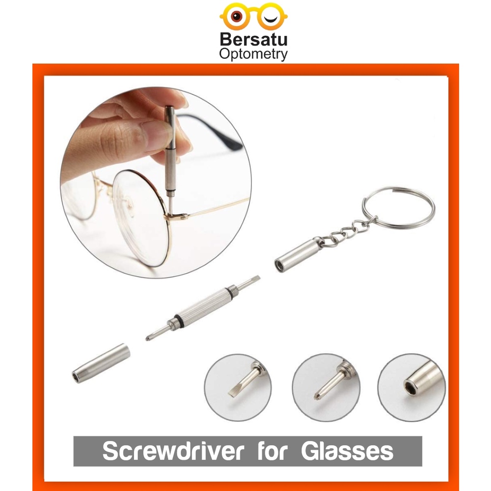3 in 1 Keychain Screwdriver Glasses Repair Kit Spectacle Repair Kit Sunglasses Glasses Screw