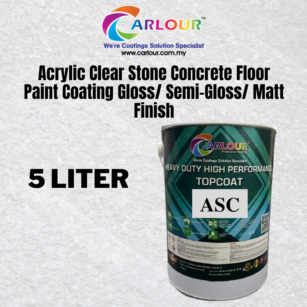 Acrylic Clear Stone Concrete Floor Paint Coating Transperant Gloss F400