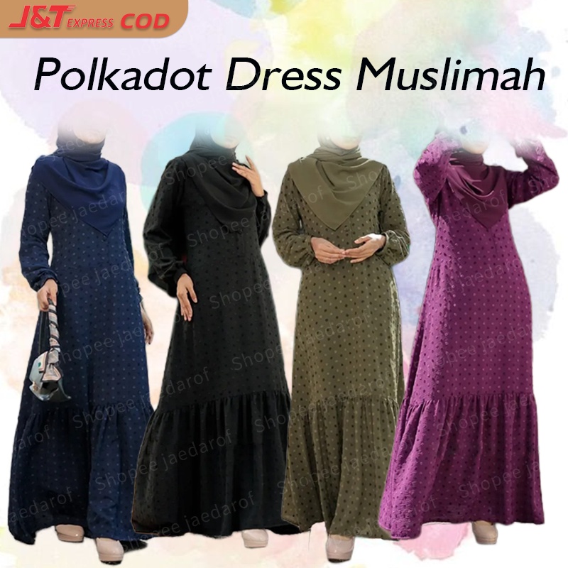 Jubah DRESS Muslimah S.3xl jubah adila 2 tone viral Raya 2023 premium
