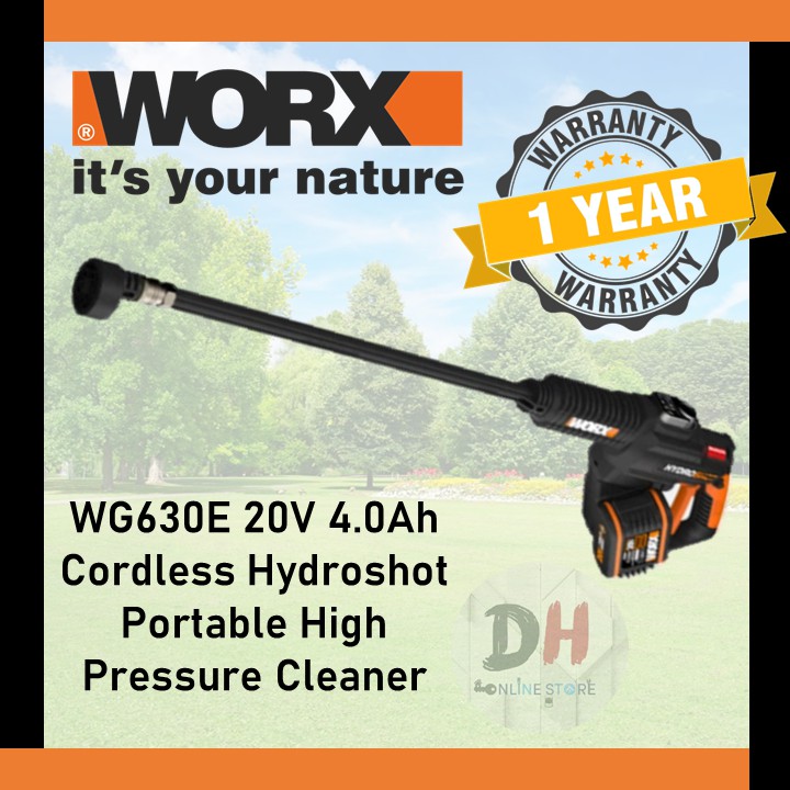WORX WG630E 20V 4.0Ah Cordless Hydroshot Portable High Pressure Cleaner