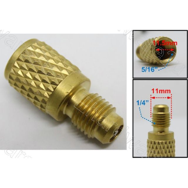 1/4" Male SAE x 5/16" Female SAE R410a To R22 Adapter (CB