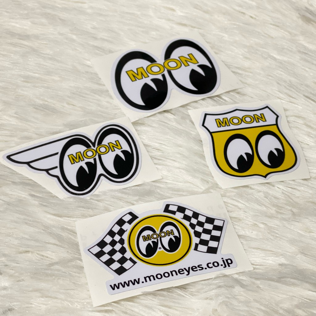Sticker mooneyes moon eyes motorsikal Kereta stiker murah stiker
