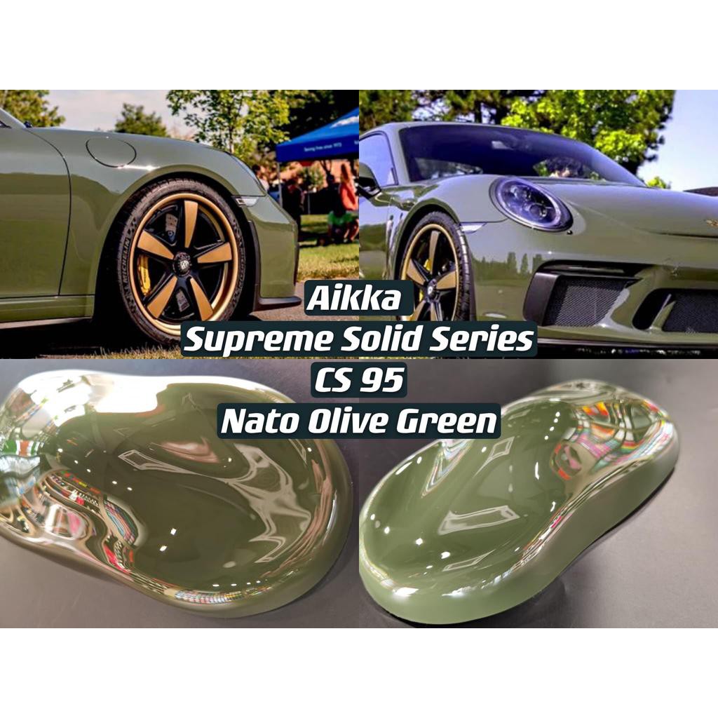 AIKKA CS95 NATO OLIVE GREEN OLD SCHOOL SUPREME SOLID COLOUR 2K CAR
