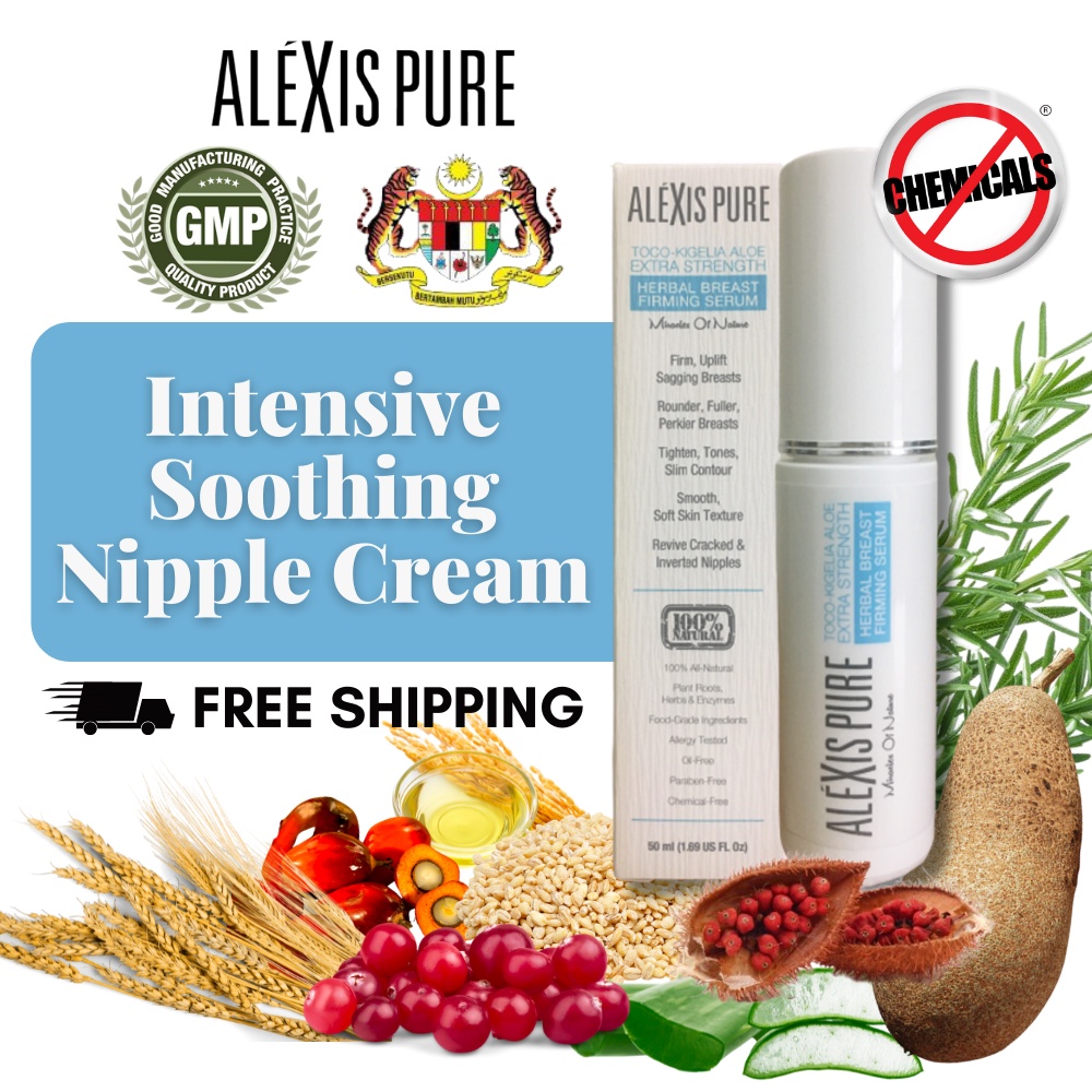 Alexis Pure Organic Nipple Cream Serum for Breastfeeding Moms, Nipple