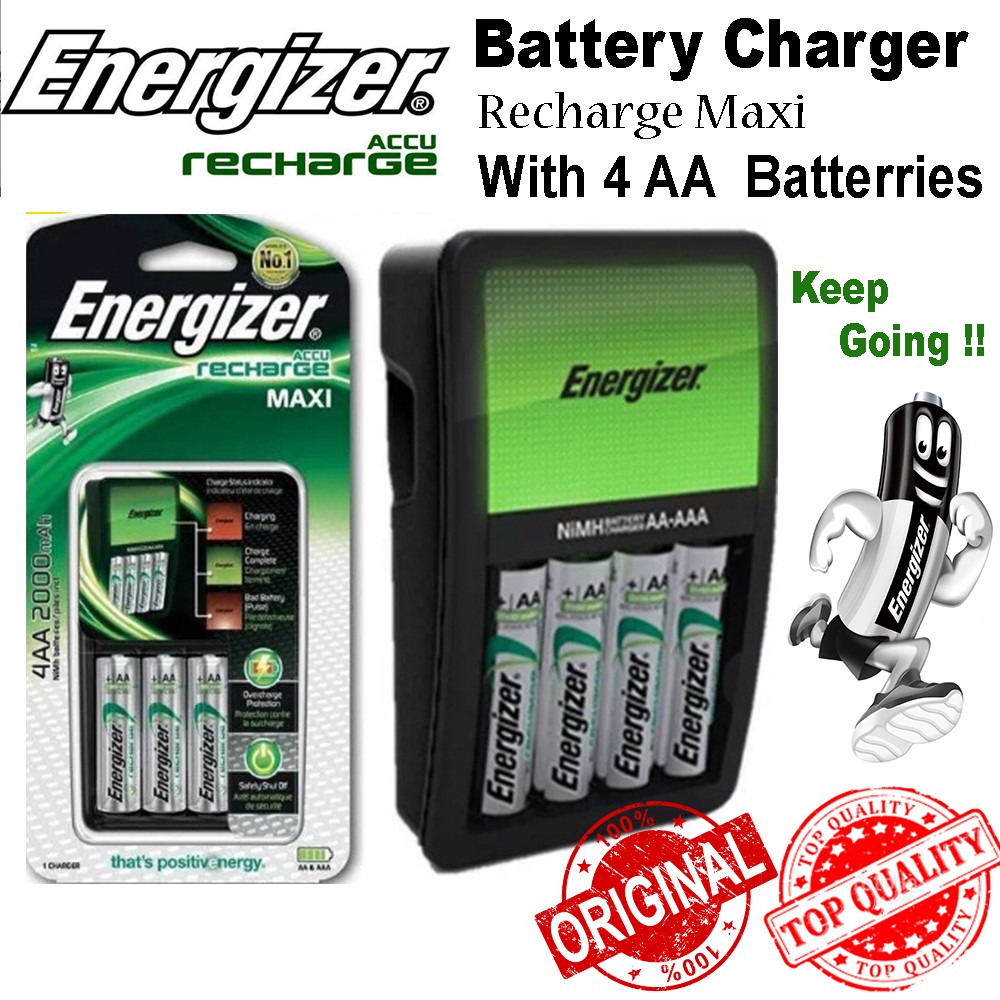 Energizer Battery Charger With 4 AA Batteries Set Shopee Malaysia
