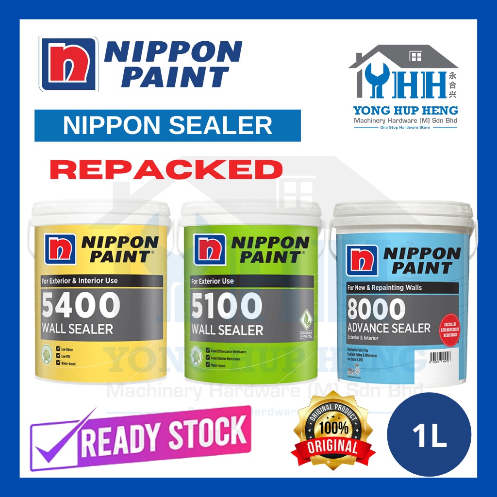 [Nippon Paint] 1 Liter Undercoat Primer Sealer 5100 5400 8000 / Cat