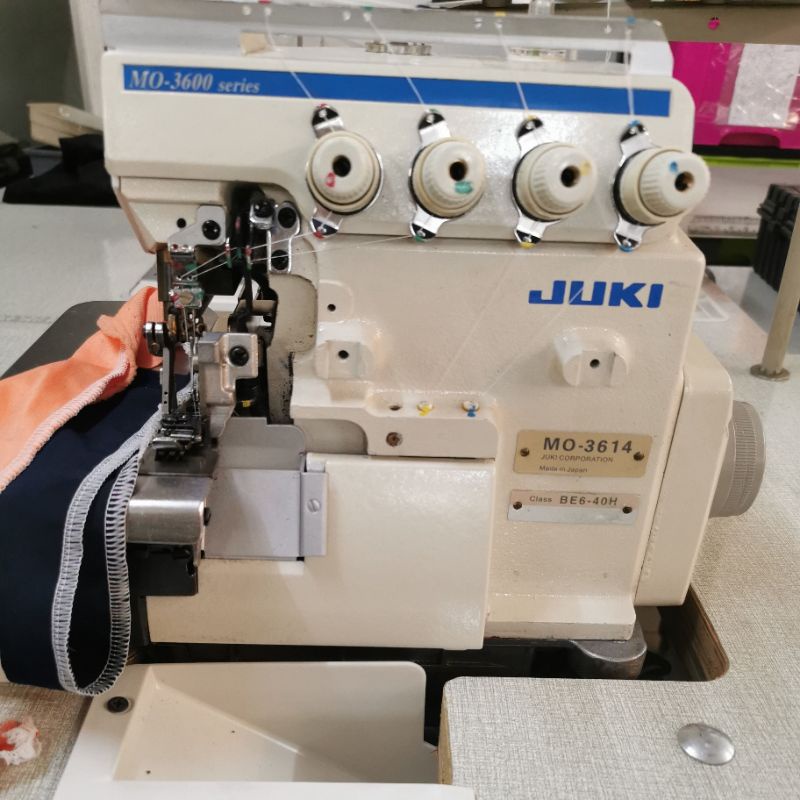 Used Japan Juki MO3600 overlock sewing machine (New servo motor 750W