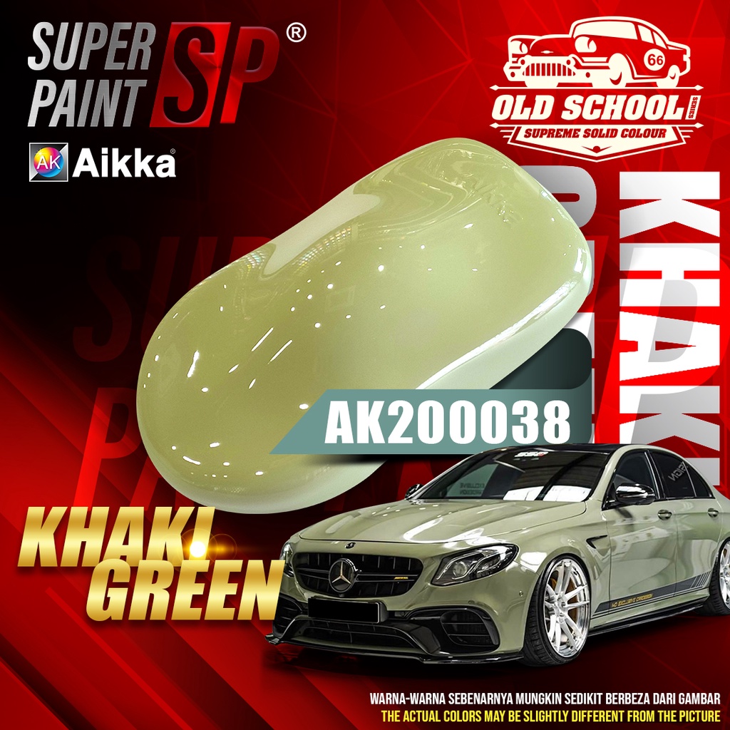 [ Khaki Green AK200038 / CS62 ] Hijau Cat Aikka High Quality Colour