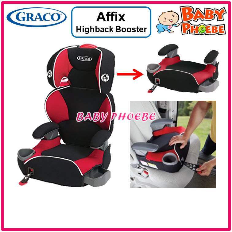 Graco Affix Highback Booster Car Safety Seat with Latch System Atomic
