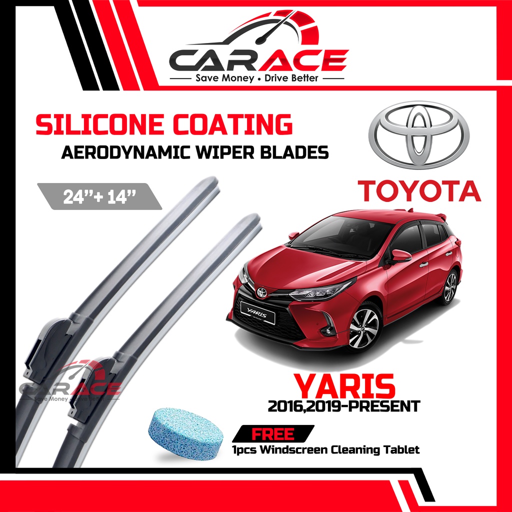 Toyota Yaris 2006,2019Present CARACE Aerodynamic SILICONE Wiper