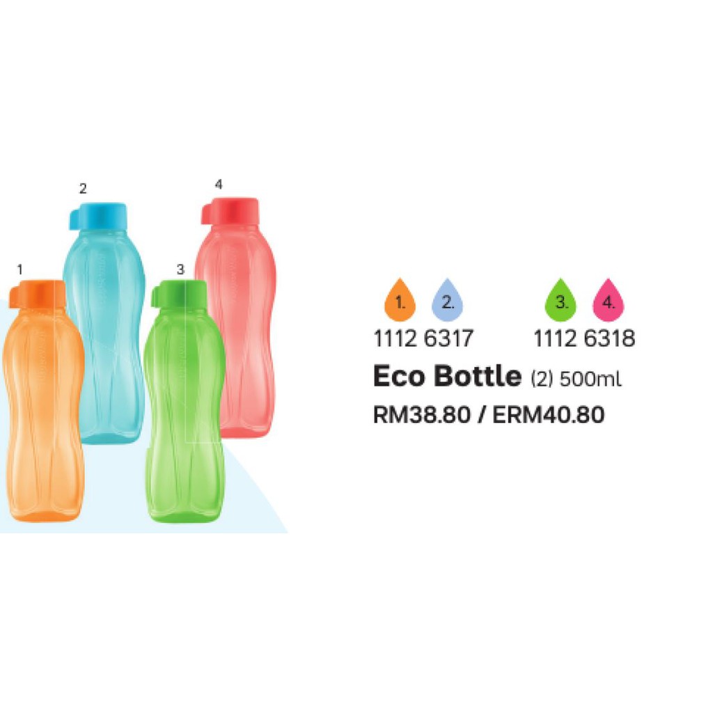 Tupperware Eco Bottle (2) 500ml Shopee Malaysia