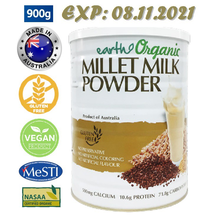 EARTH Organic Millet Milk Powder 900gm [EXP 08.11.2021] Shopee Malaysia