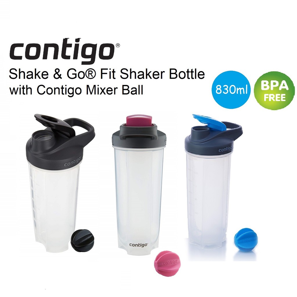 Contigo Shake & Go Fit Snap Lid Shaker Bottle, 28 oz/820ml BPA Free