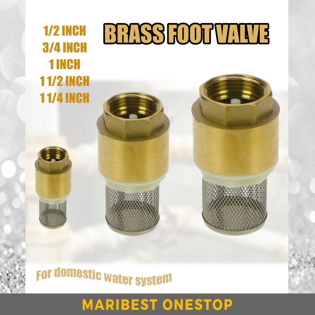 1 1/4, 1 1/2, 1/2, 1, 3/4 INCH BRASS FOOT VALVE 2 WAY BRASS FOOT VALVE