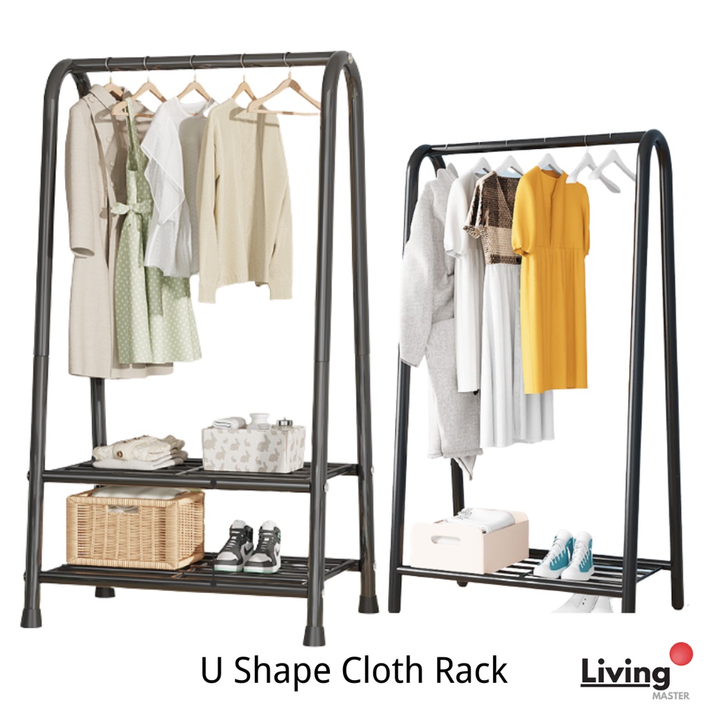 U Shape Cloth Rack Cloth Organizer Cloth Hanger Rack Baju Rack Storage
