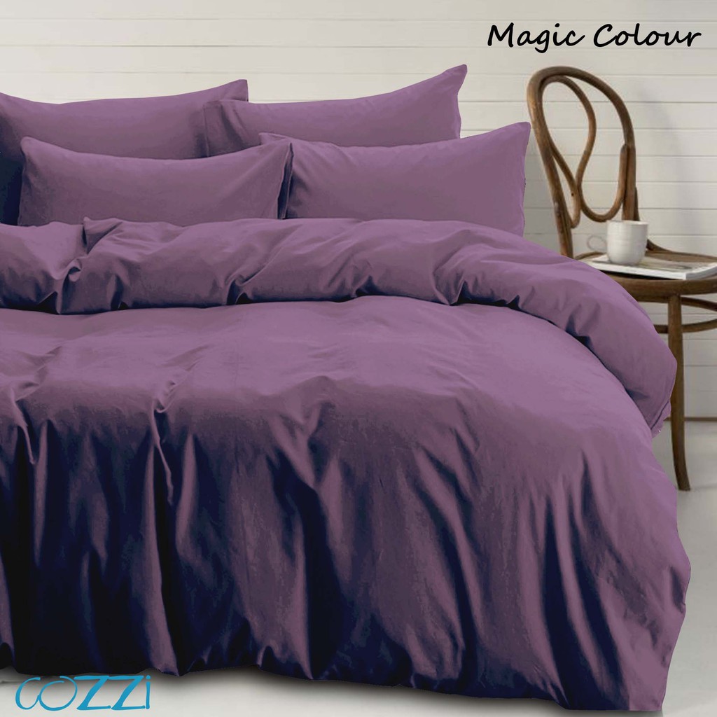 My favorite purple comforter sets and bedding sets for a purple bedroom! cozzi magic dark purple comforter fitted bed sheet set microfiber king queen super single single