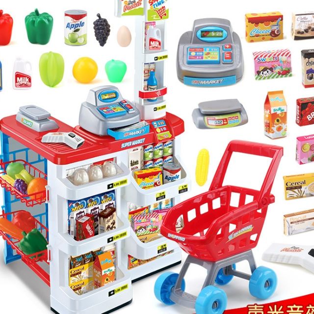 Home supermarket Kid Play Set with trolley toys Shopee Malaysia