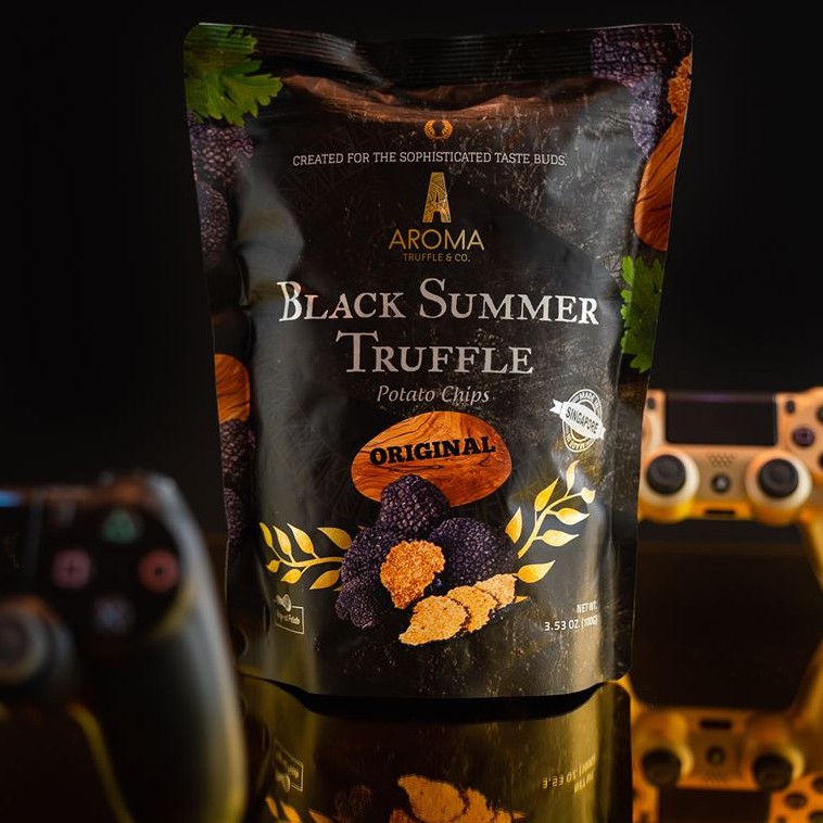 AROMA TRUFFLE & CO. BLACK SUMMER TRUFFLE POTATO CHIPS ORIGINAL FLAVOUR