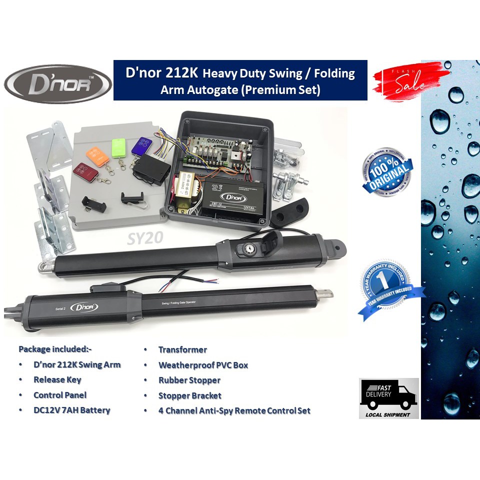 Dnor Autogate D'nor 212K 24VDC Heavy Duty Swing and Folding Arm
