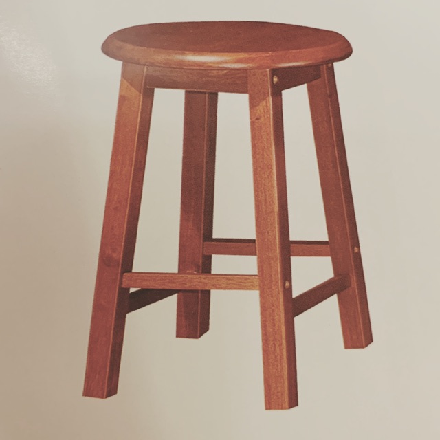 Solid Wooden Round Stool (Export Quality) Shopee Malaysia