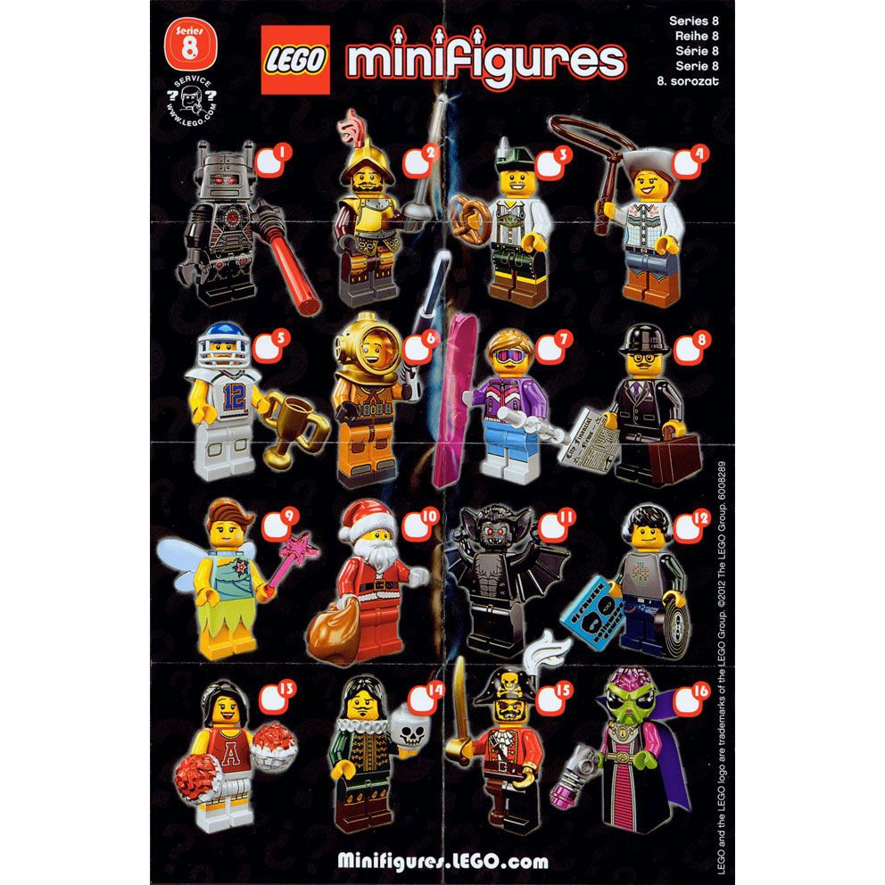 LEGO Minifigures Series 8 Complete sets of 16 (MISP) 8833 Shopee