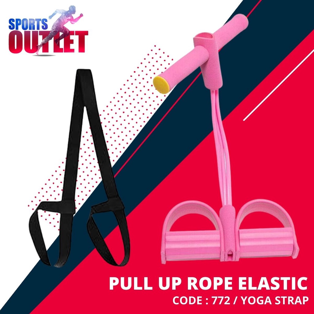 Gym Natural Latex 4 Tube Pull Up Rope Resistance Band Elastic Sit Up