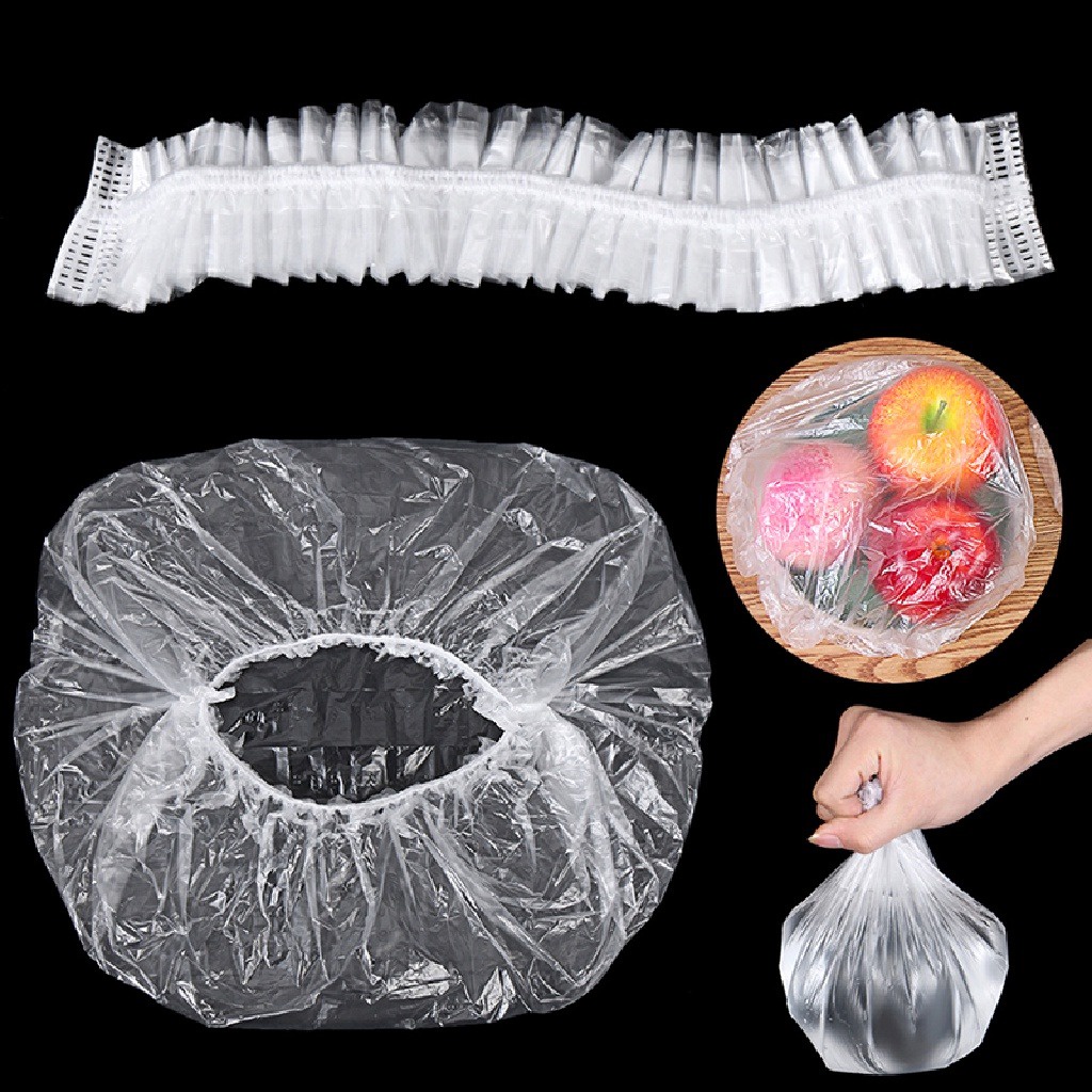 NONTOXIC LDPE Food Cover Plastic bag with Elastic Band Fruit Plastic
