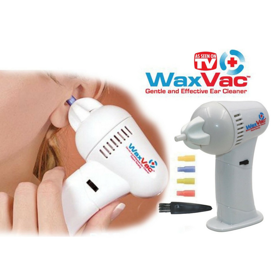 WaxVac Cordless Gentle Vacuum Ear Cleaner With LED Light / Pembersih