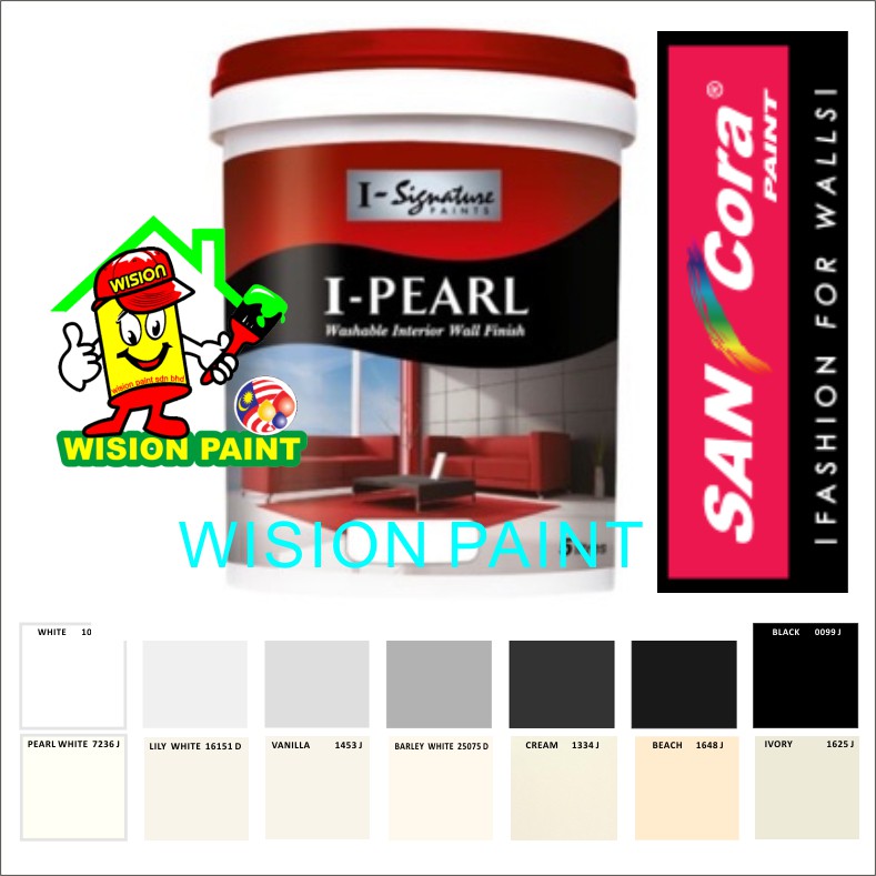 ( 1L ) SANCORA iPEARL WASHABLE INTERIOR WALL FINISH PAINT / PEARL