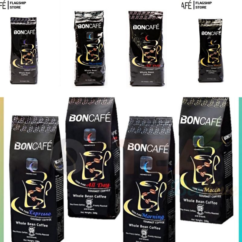 Boncafe Coffee Whole Bean Gourmet Coffee beans 200g (Kopi All Day