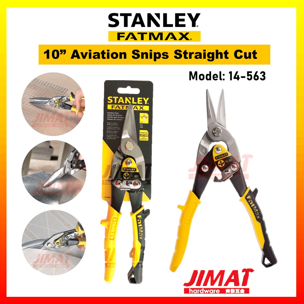 STANLEY Fatmax 10" Zinc Cutter Aviation Snips Straight Cut 14563