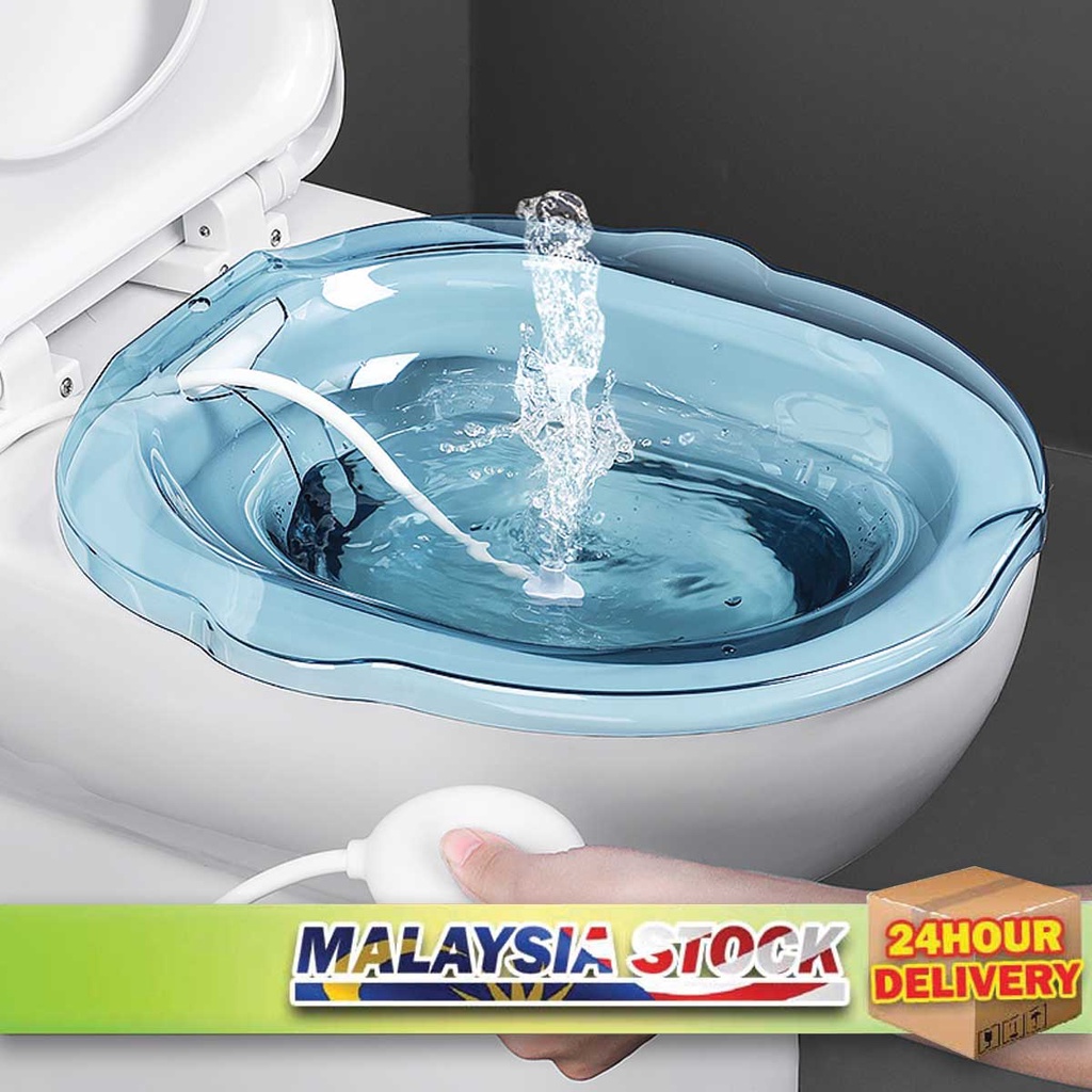 Transparent Bidet Sitz Bath Basin Toilet Seat Postpartum Hemorrhoid