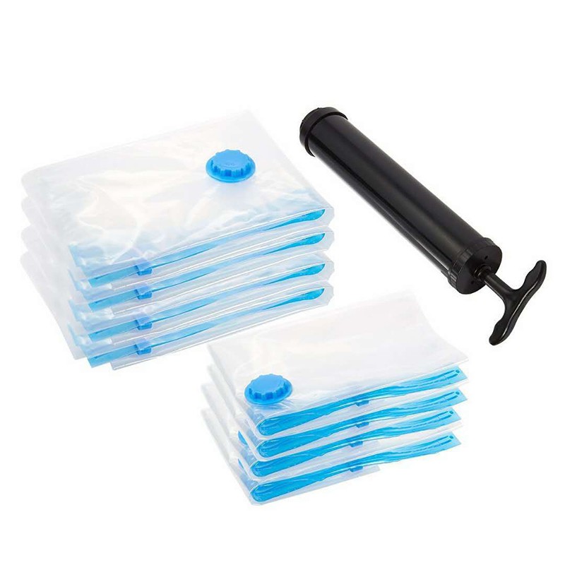 1 Pcs Clothes Compression Storage Bags Hand Rolling Plastic Vacuum