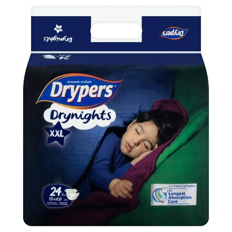DRYPERS DRYNIGHTS XXL 15+KG DISPOSABLE BABY DIAPERS 24PCS Shopee Malaysia