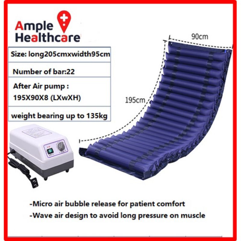 ( SABAH ) Ripple Mattress Tilam Ripple With Adjustable Pump Anti Decubitus Anti Bed Sore