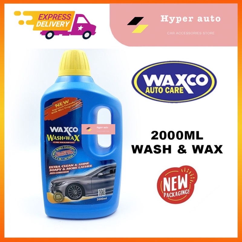 Waxco Wash & Wax Car Shampoo (2 Litre) sabun kereta cuci 洗车液 Shopee