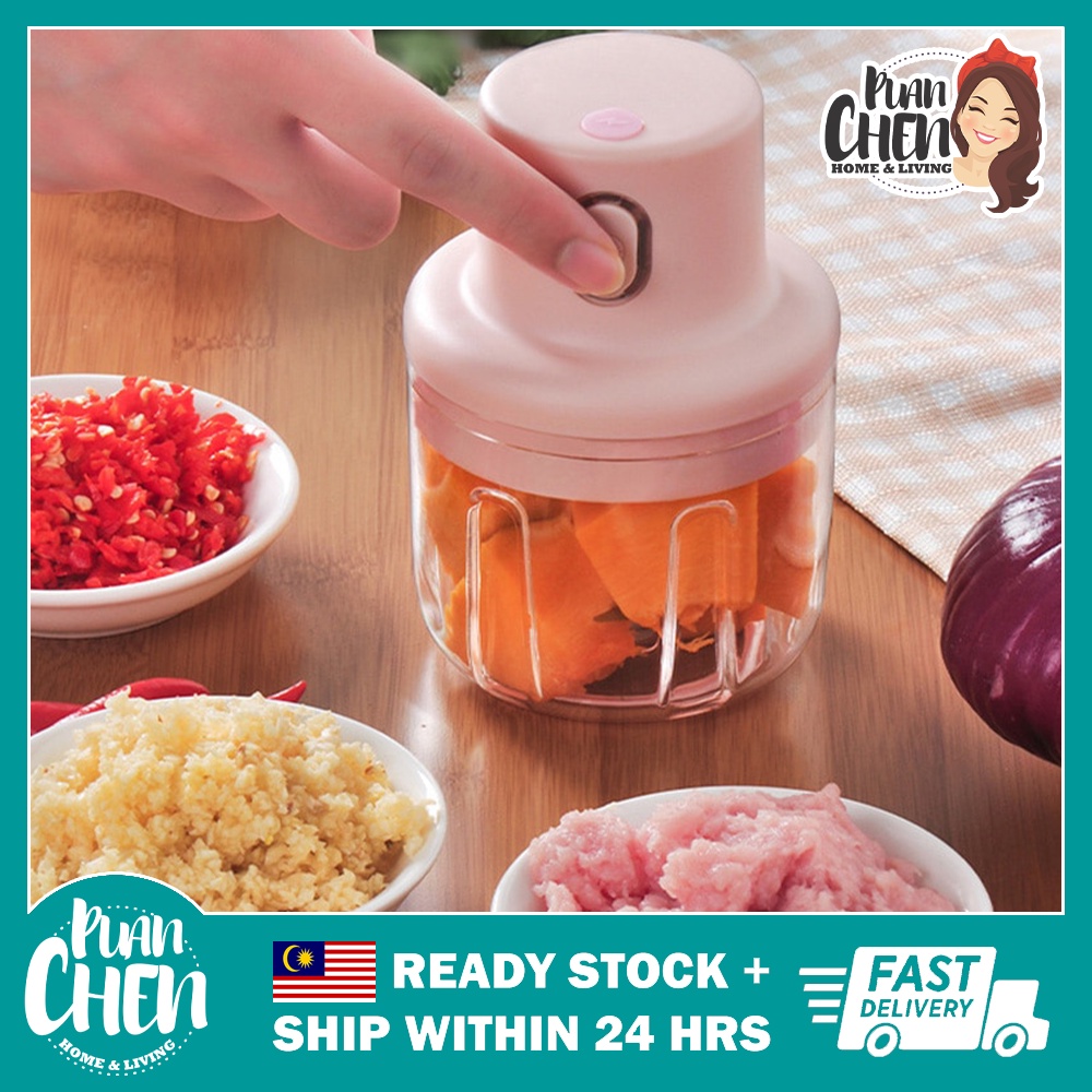 Wireless Electric Mini Blender Pemotong Bawang Goreng Grinder Garlic
