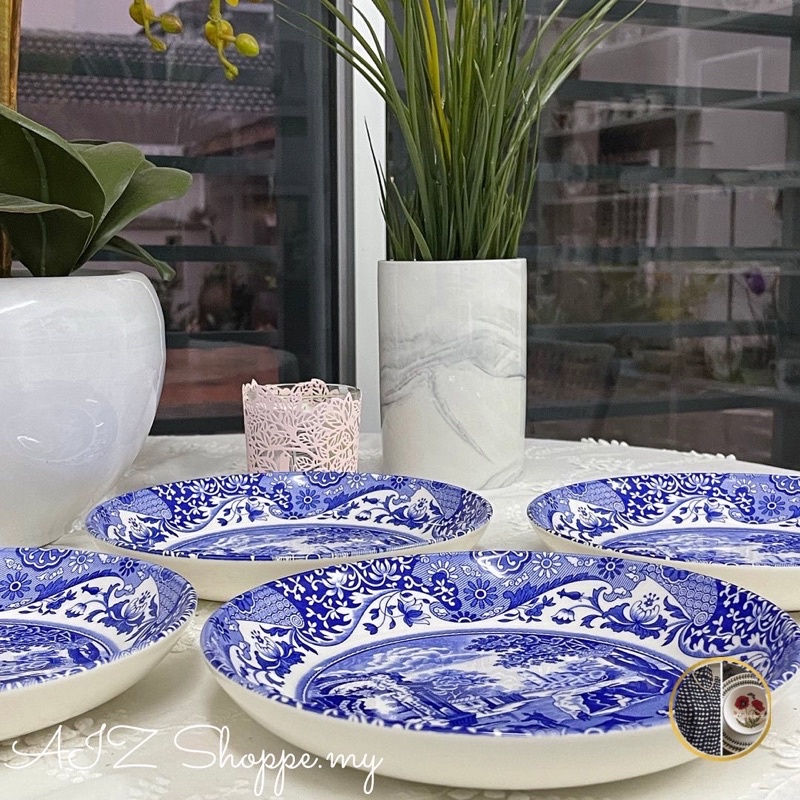 Spode Blue Italian Pasta Bowl 9 Inch Shopee Malaysia