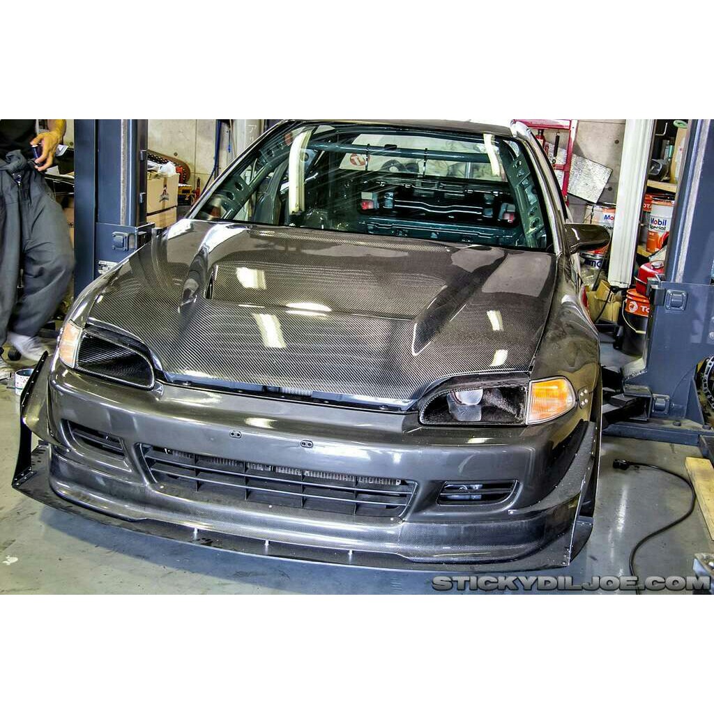 Honda civic EG JS Racing Carbon fiber front hood cover