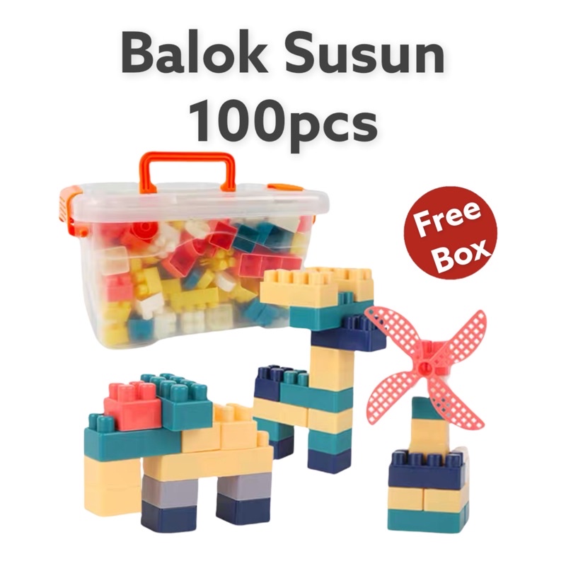 Blue Stacking BLOCK Toys With Storage CONTAINER Toddler Toys